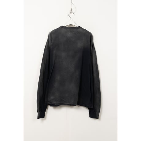 KAMIYA : "LOVING" Distressed Long-Sleeve Pocket T-shirt