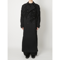 TAAKK : SCULPTURAL EMBROIDERY LONG WOOL COAT