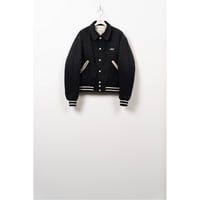 KAMIYA : “GREATNESS ACT-COOL” Embroidered Sun-Faded Varsity Jacket