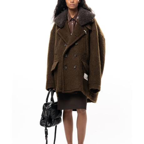 Maison MIHARA YASUHIRO: Detachable Collar Shaggy Coat