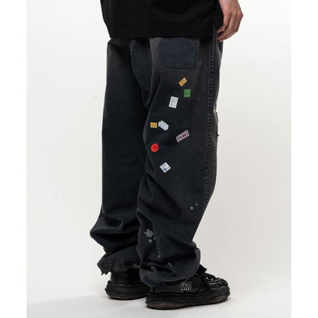 Maison MIHARA YASUHIRO: Price Tag Sticker Print Repaired Pants