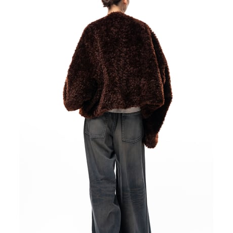 Maison MIHARA YASUHIRO: Roll-up Hem Faux Fur Jacket