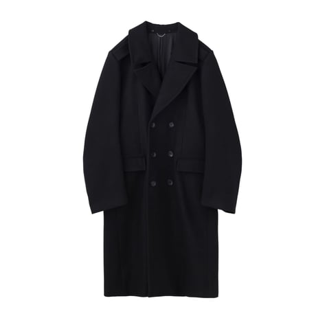 JOHN LAWRENCE SULLILAN : HEAVY MELTON DOUBLE BREASTED MILITARY COAT