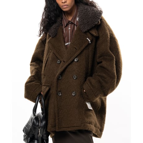 Maison MIHARA YASUHIRO: Detachable Collar Shaggy Coat