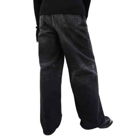 JOHN LAWRENCE SULLIVAN : WASHED DENIM WIDE PANTS