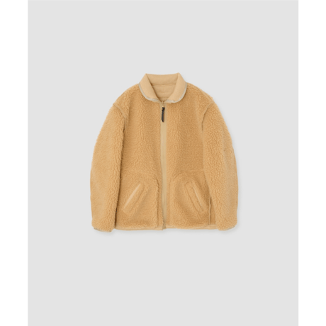 JANE SMITH : POLYESTER BOA FLEECE REVERSIBLE ZIP UP JACKET