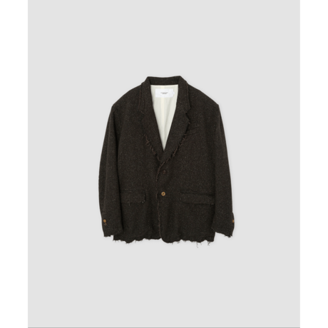 JANE SMITH : GARMENT WASHED SILKNEP TWEED JACKET