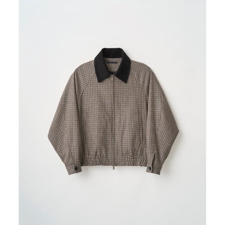Juha  : CHECK RAGLAN BOMBER JACKET