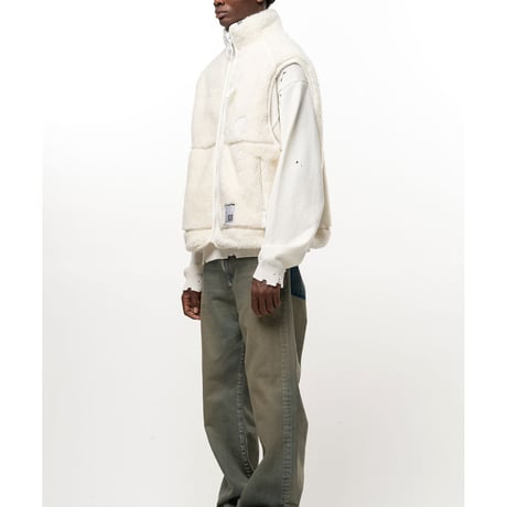 Maison MIHARA YASUHIRO: Wide Back Boa Vest