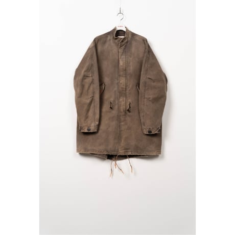 KAMIYA : "EYES ONLY" Heavy Sun-Faded Printed Mods Coat