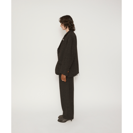 JANE SMITH : GARMENT WASHED SILKNEP TWEED JACKET