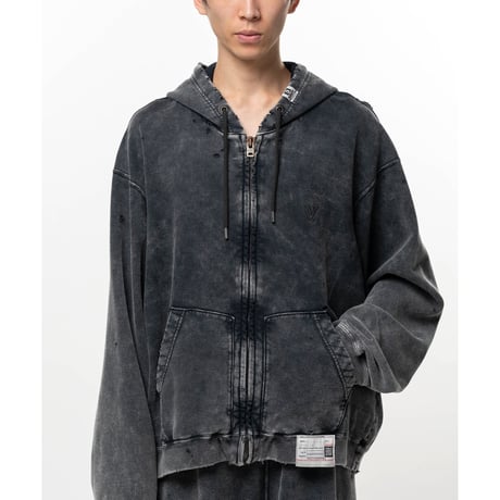 Maison MIHARA YASUHIRO: Bleached Zip-up Hoodie