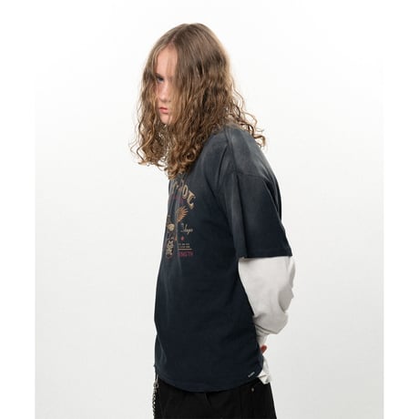 KAMIYA : "ACT-COOL Eagle" Distressed T-shirt