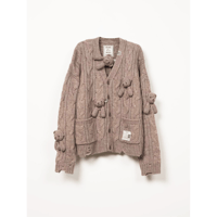 Maison MIHARA YASUHIRO : PINK HOUSE BEARS KNIT CARDIGAN