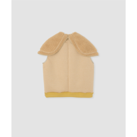 JANE SMITH : POLYESTER BOA FLEECE REVERSIBLE ZIP UP HOODED VEST
