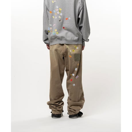 Maison MIHARA YASUHIRO: Price Tag Sticker Print Repaired Pants