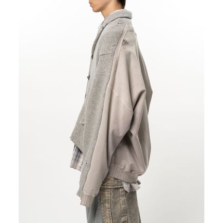 Maison MIHARA YASUHIRO: Sweatshirt Combined Knit Cardigan