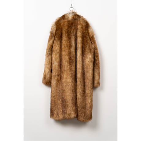 KAMIYA : Faux Fur Long Coat