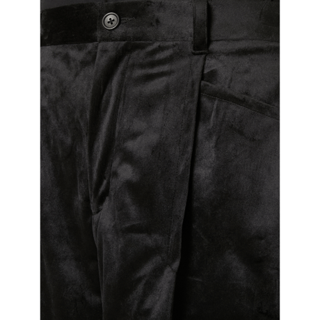 TAAKK : DRAPED VELVET TUCK PANTS