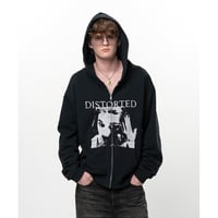 KAMIYA : "DISTORTED Girl" Zip-up Hoodie