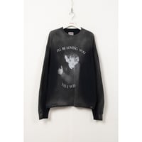 KAMIYA : "LOVING" Distressed Long-Sleeve Pocket T-shirt