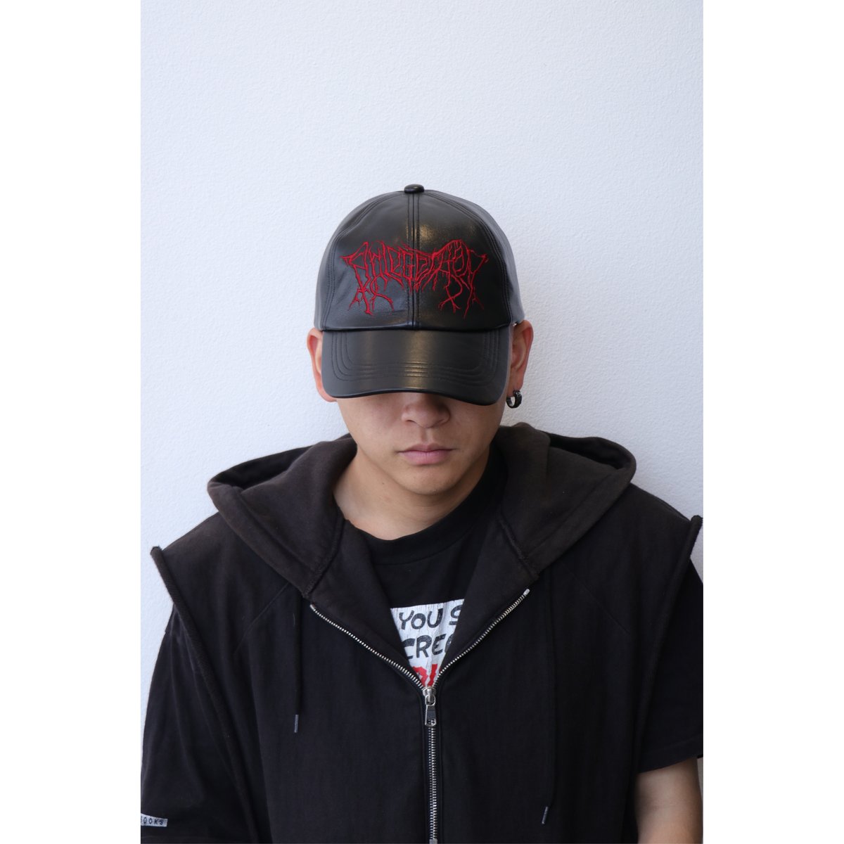 JOHN LAWRENCE SULLIVAN :EMBROIDERED LEATHER CAP