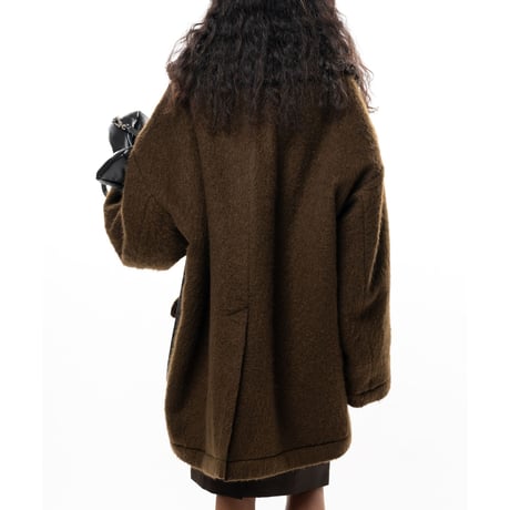 Maison MIHARA YASUHIRO: Detachable Collar Shaggy Coat