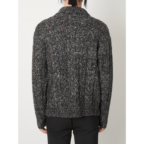 TAAKK : MULTICOLOR CABLE KNIT CARDIGAN