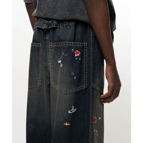 Maison MIHARA YASUHIRO: Kids Sticker Printed Baker Denim Pants