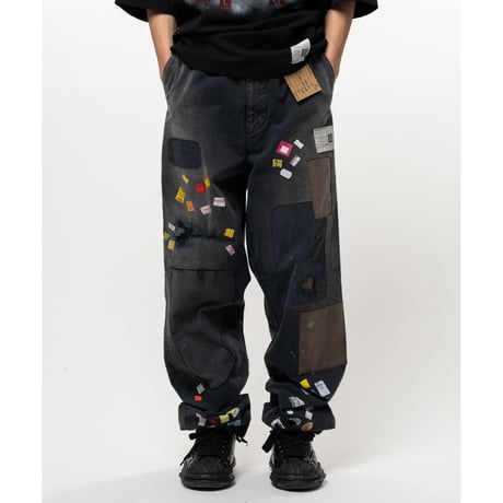 Maison MIHARA YASUHIRO: Price Tag Sticker Print Repaired Pants