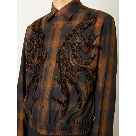 TAAKK : EMBROIDERED BLOUSON SHIRT