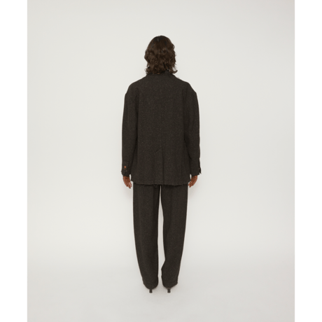 JANE SMITH : GARMENT WASHED SILKNEP TWEED JACKET