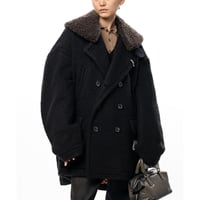 Maison MIHARA YASUHIRO: Detachable Collar Shaggy Coat