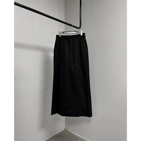 JOHN LAWRENCE SULLIVAN : WOOL GABARDINE SLIT SKIRT