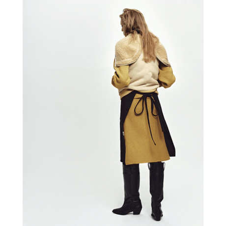 JANE SMITH : POLYESTER BOA FLEECE REVERSIBLE ZIP UP HOODED VEST
