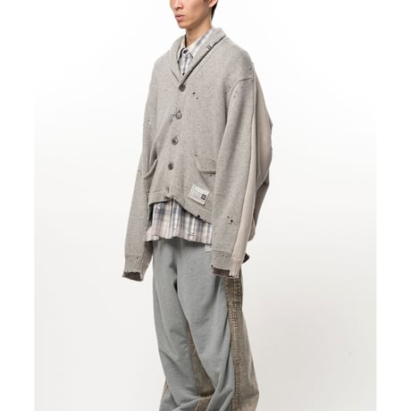 Maison MIHARA YASUHIRO: Sweatshirt Combined Knit Cardigan