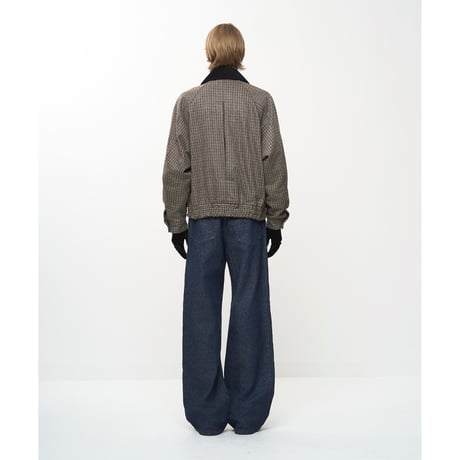 Juha  : CHECK RAGLAN BOMBER JACKET