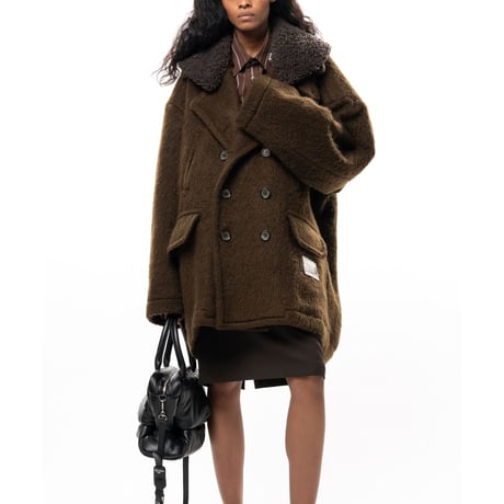 Maison MIHARA YASUHIRO: Detachable Collar Shaggy Coat