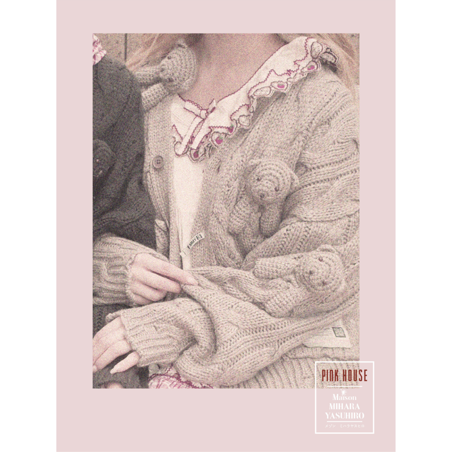 Maison MIHARA YASUHIRO : PINK HOUSE BEARS KNIT 