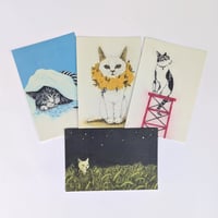 坂本千明ポストカードセット：猫E（4枚）