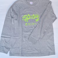 ミロコマチコ：「カニTシャツ（長袖）」（グレー＋イエロー）