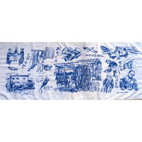 『おだしのシアワセ（昆布旅・鰹節旅）』タオル（マメイケダ絵）