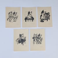 はせがわはっち：木版画ポストカード