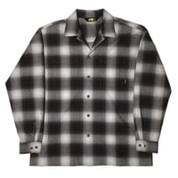 OPEN COLLARED  OMBRE SHIRT BLACK