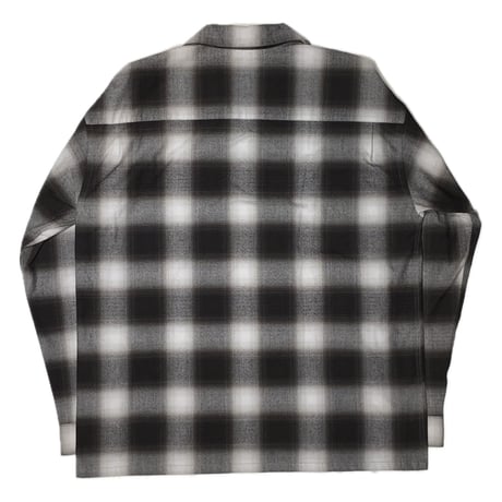 OPEN COLLARED  OMBRE SHIRT BLACK
