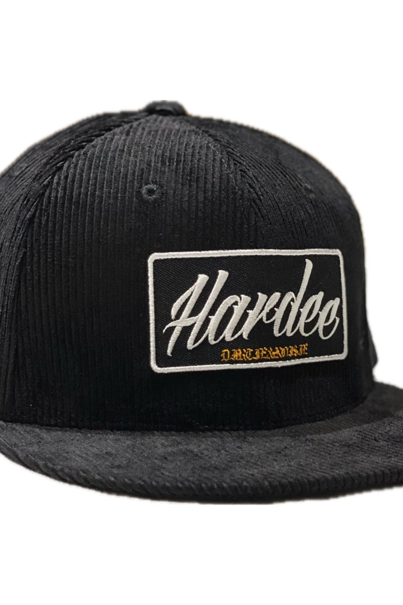 HARDEE OG Logo Corduroy Cap Black
