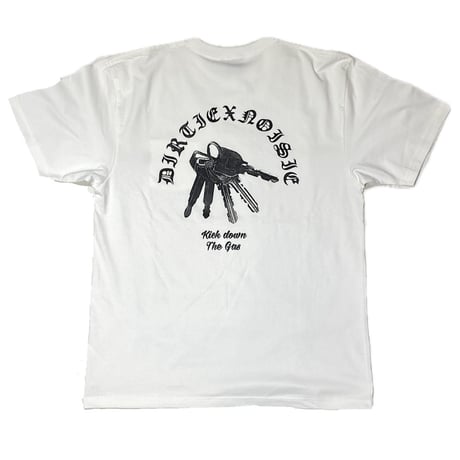"GET A KEY"  POCKET T-SHIRT WHITE