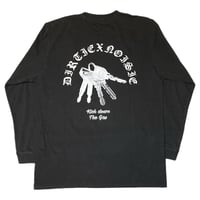 "GET A KEY"-LONG SLEEVE T-SHIRT FADE BLACK