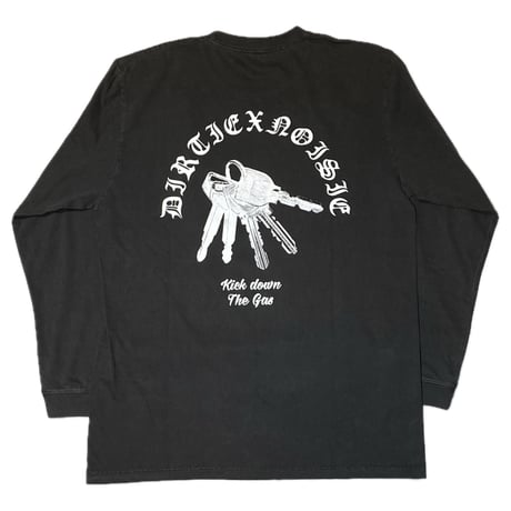 "GET A KEY"-LONG SLEEVE T-SHIRT FADE BLACK