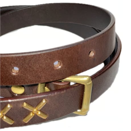 HARDEE "NARROW DROP"-NARROW LONG BELT  BROWN/BLACK
